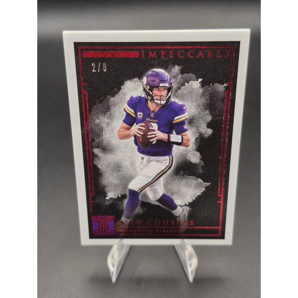 2019 Panini Impeccable Football Kirk Cousins #72 Ruby /8 Falcons Vikings Raiders